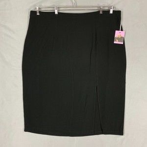 Sergio Hudson x Target Skirt Womens 3X Black Pencil High Waist Slit Business